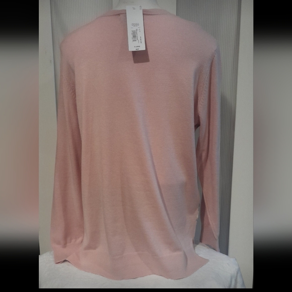 Liz Claiborne - NWT Pink Chevron Sweater, Size X- LG - Picture 2 of 3